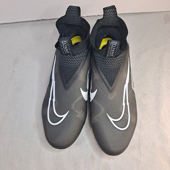 Nike Men's Size 12W Alpha Menace Elite 3 Flyknit Football Cleats Black Iron Grey - Picture 2 of 11